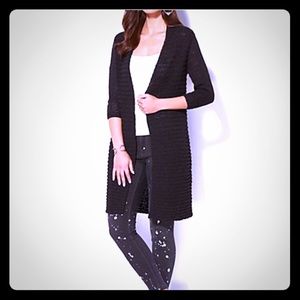 REPOSH black duster three quarter sleeves NWT